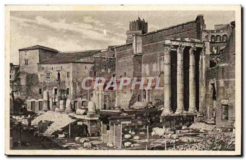 Italy Roma Postcard Old Porto d & # 39Augusto
