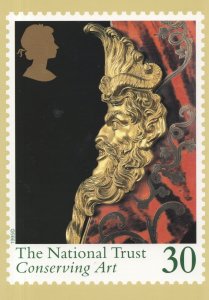The National Trust Conserving Art RMPQ Rare Stamp Postcard