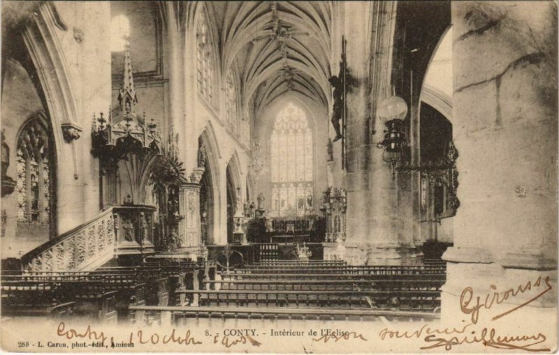 CPA CONTY IntÃ©rieur de l'Ãglise (25492)