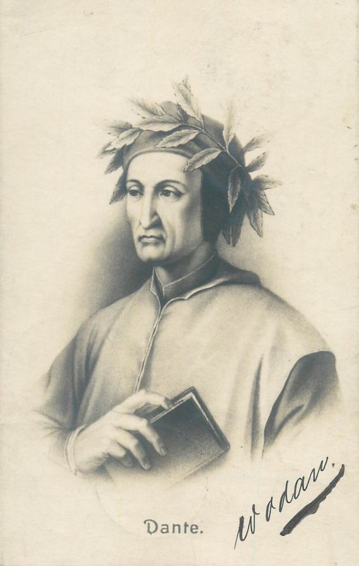 Dante Alighieri Italian poet philosopher political thinker prose writer 1903 Europe Italy Other Unsorted Postcard