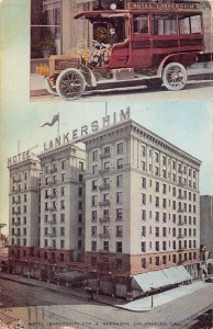 Hotel Lankershim Motor Bus Los Angeles California 1910c postcard