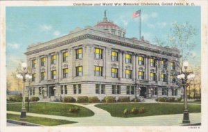 North Dakota Fargo Court House and World War Memorial Clubrooms Curteich