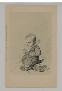 Little Boy Seated - By artist Hermann Kaulbach