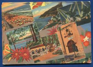 Los Angeles California ca Air View Pershing Square Wilshire postcard folder