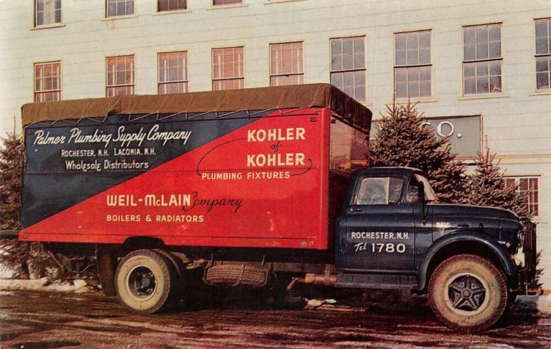 Rochester New Hampshire Palmer Plumbing Kohler Truck Vintage Postcard AA65505