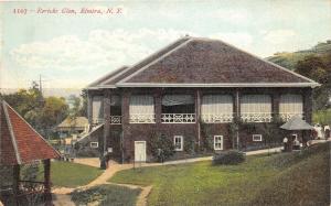 Elmira New York~Roricks Glen Theatre~People on Pathways~Men @ Pavilion~c1910 Pc