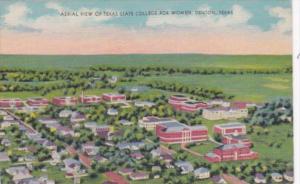 Texas Denton Aerial View Of Texas State College For Women