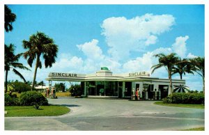 Postcard GAS STATION SCENE Miami Beach Florida FL AU6506