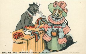 6 Postcards Set, Louis Wain, Davidson Bros No 6901, Anthropomorphic Cats