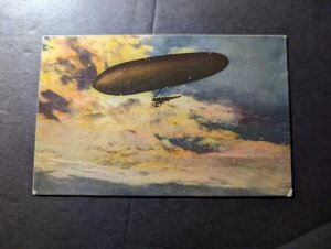 Mint Italy WWI Airforce Military Zeppelin Airship Aviation Postcard