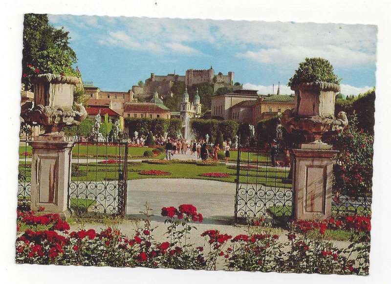 Austria Salzburg Entrance Mirabell Palace Mirabellgarten Vtg 4X6 Postcard