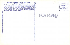 Toledo Ohio 1950s Postcard Libby Owens Ford Building