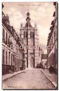 Old Postcard Douai belfry St. Peter