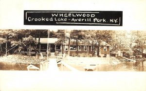 WHEELWOOD Crooked Lake, Averill Park, New York RPPC Sand Lake, Rensselaer County