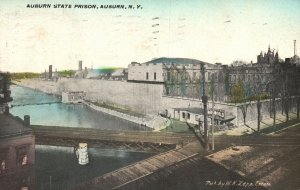 Vintage Postcard 1910's View of Auburn State Prison Auburn New York N. Y.