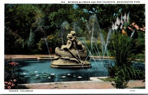 Colorado Denver Washington Park Wynken Blynken and Nod Fountain Curteich