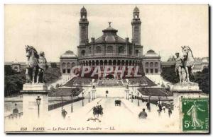 Paris - 16 - The Pont d & # 39Iena and Trocadero - Old Postcard