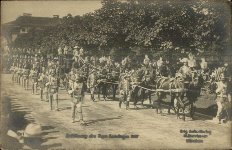 German Military Parade Bayr Bayern Lantages 1907 Publ in Munchen RPPC