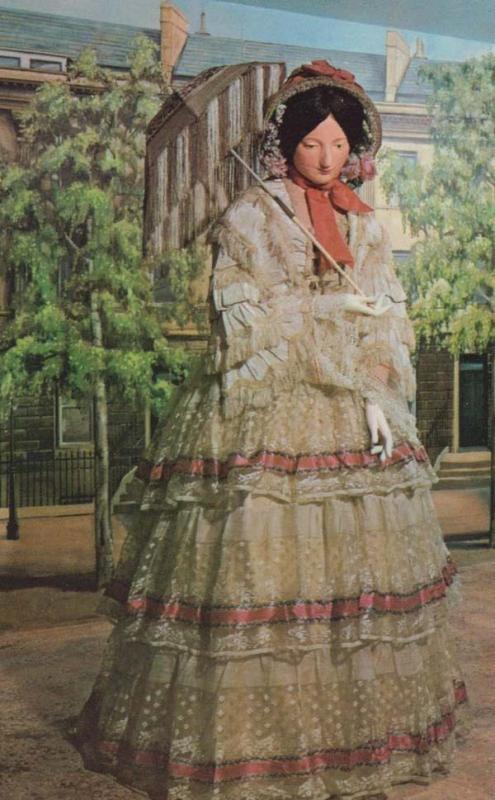 Victorian Summer Dress & Jacket Bath Avon Waxwork Somerset Costume Postcard