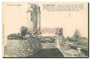 Old Postcard Montlhery ruins of taking Tower of the Chapel of St. Louis du Ch...