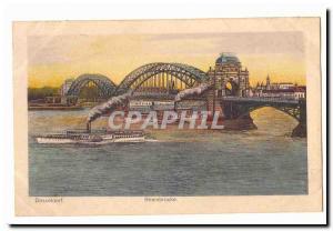 Dusseldorf Old Postcard Rheinbrucke