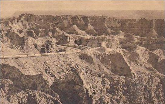 South Dakota Wall East Side Of Pinnacles Badlands National Monument Albertype