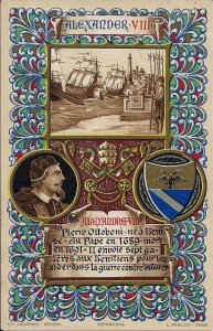 Pope Alexander VIII, pre 1907, Catholic Leader, Fancy Postcard, Illuminated