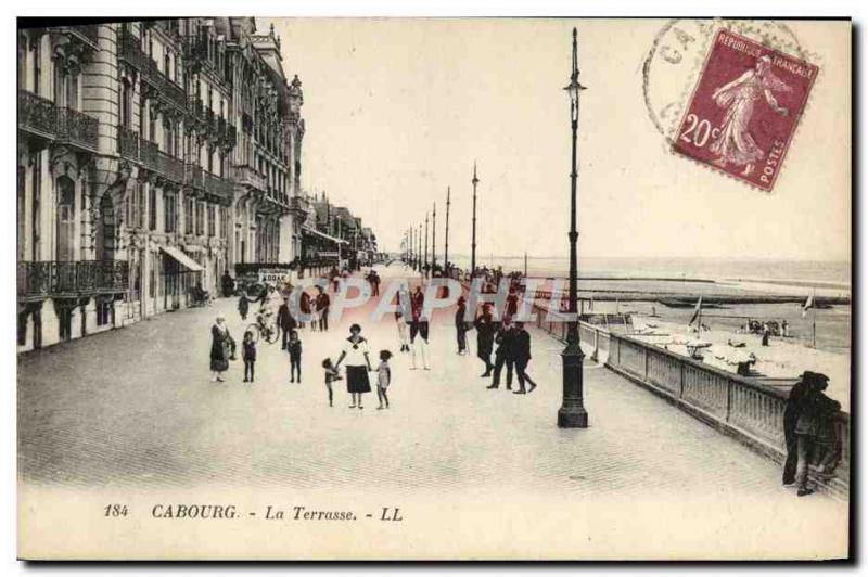 Old Postcard Cabourg La Terrasse