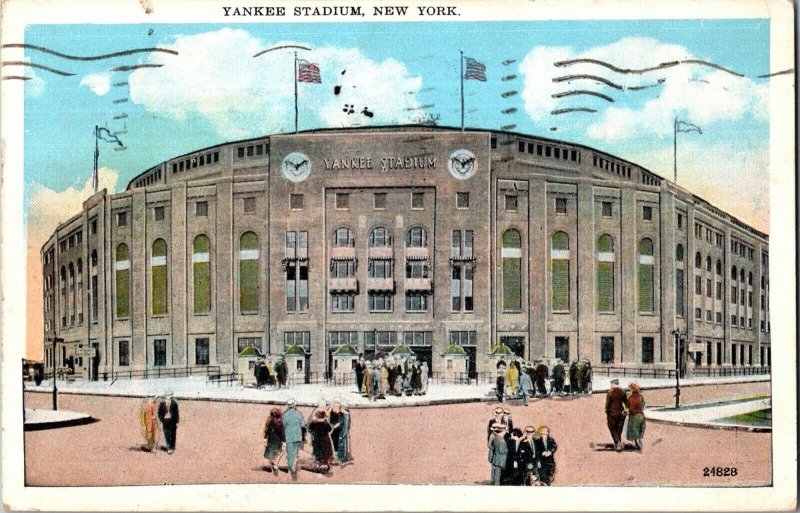 RARE  Yankee Stadium, New York City Vintage Baseball Postcard  ct1