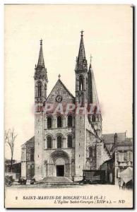 Old Postcard Saint Martin De L & # Boscheville 39Eglise Saint Georges