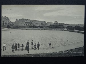 Sussex LITTLEHAMPTON Empress Maud Rd Paddling Pool / Boating Lake c1913 Postcard