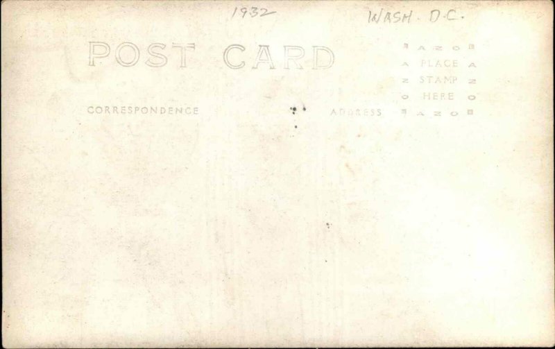 Washington DC Bonus Army BEF WWII Vets Great Depression 1932 RPPC #15 