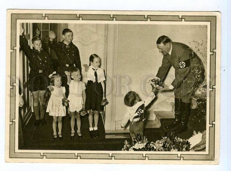 250796 WWII GERMANY Adolf Hitler Jugend Old 1939 year RPPC