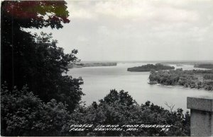 RPPC Postcard; Turtle Island from Riverview Park, Hannibal MO, LL Cook P-5