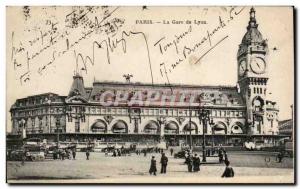 Old Postcard Paris Gare de Lyon
