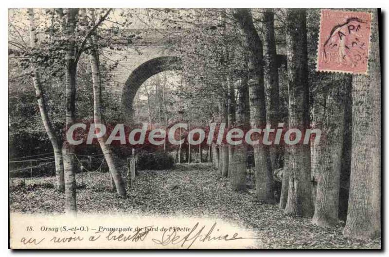 Postcard Old Orsay Promenade Du Bord De Yvette