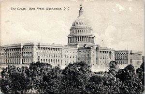 postcard The Capitol, West Front, Washington DC