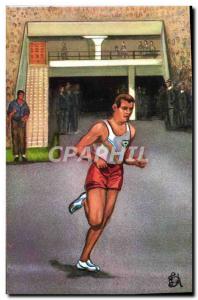 Old Postcard Los Angeles Marathon Athletics Olympics Berlin Helsinki London M...