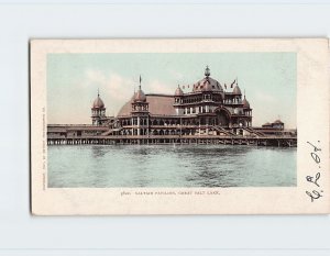 Postcard Saltair Pavilion, Great Salt Lake, Magna, Utah