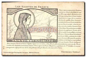 Postcard Old Surname The holy of France Sainte Genevieve