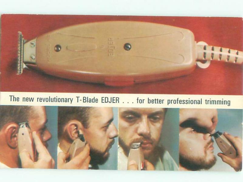 Pre-1980 This Is A Postcard MIDCENTURY MODERN MEN'S BEARD TRIMMER AC7342