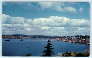 LUNENBURG, NOVA SCOTIA Canada ~ BIRDSEYE VIEW ca 1960s   Postcard