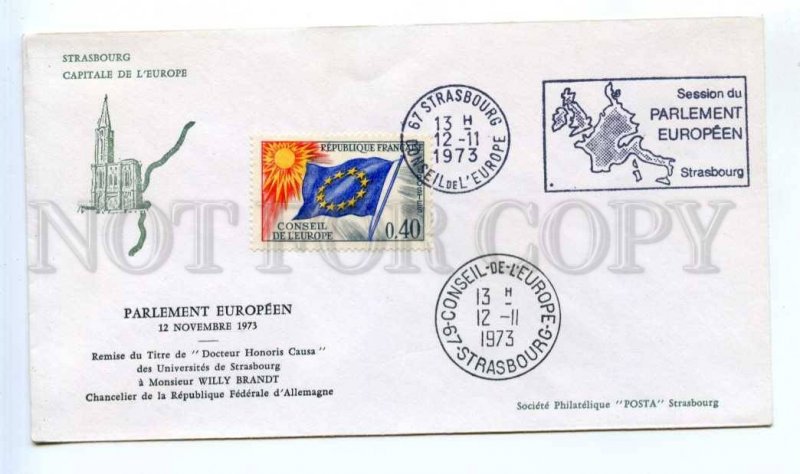 418270 FRANCE Council of Europe 1973 year Strasbourg European Parliament COVER