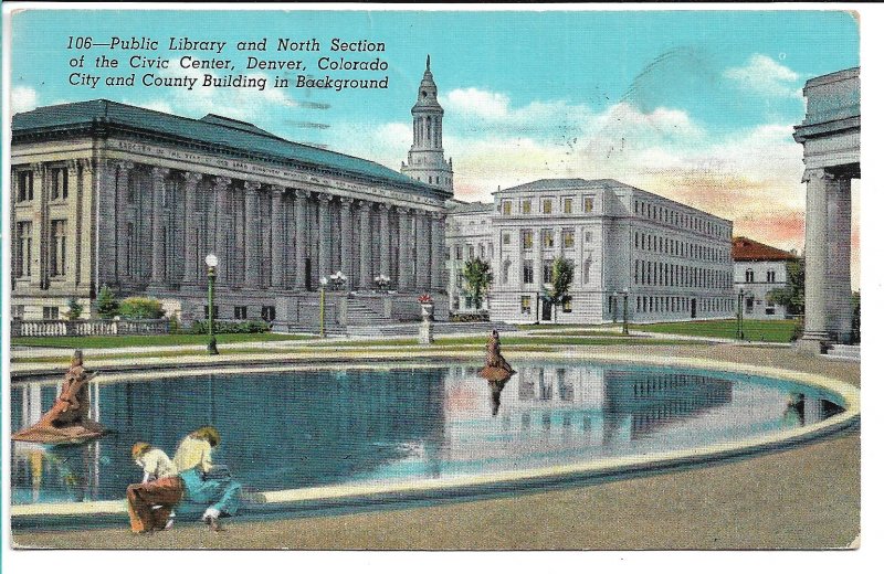 Denver, CO - Public Library and City and County Building - 1940