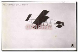 Old Postcard Jet Aviation Sommer biplane Farman