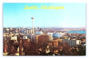 Sunset On Mount Rainier Seattle Washington Aerial View Postcard