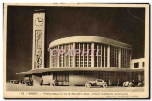 Postcard Old Brest Photo Marquette New Station