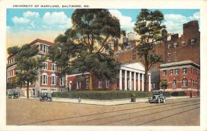 Baltimore Maryland University Street View Antique Postcard K87124