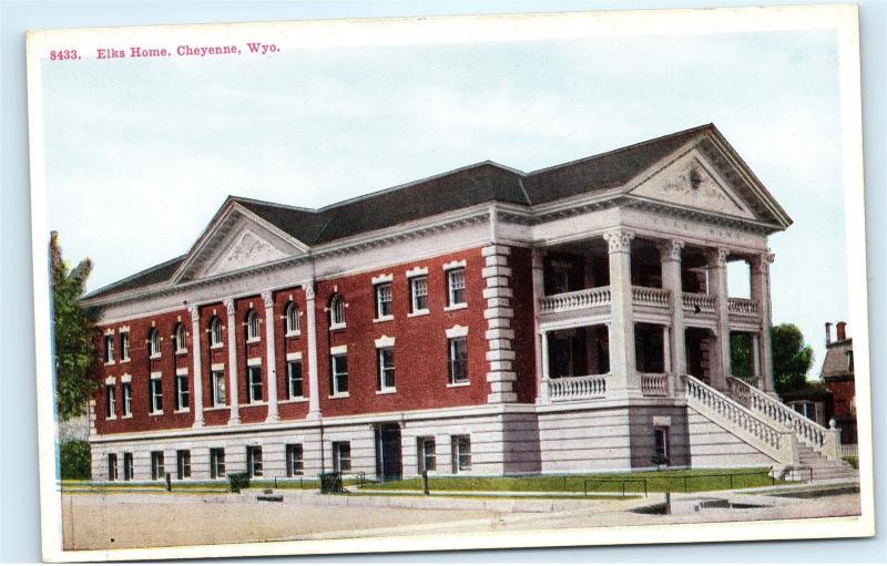 *Elks Home Cheyenne Wyoming Wyo Vintage Postcard C10