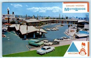 OXNARD, California CA  Roadside OXNARD WESTERN MOTELODGE 1960s  Postcard